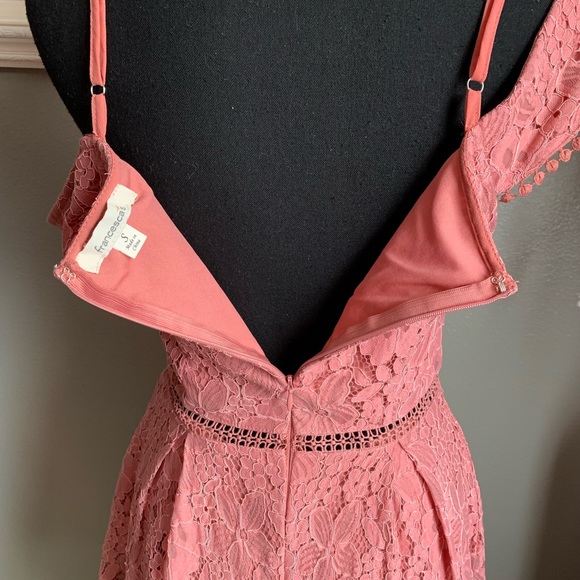 Francesca’s Collection Floral Pink Off Shoulder With Strap Dress Size sm… - Picture 12 of 17